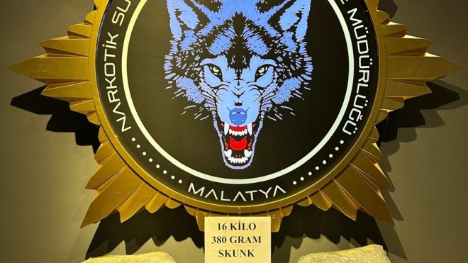 Malatya'da 16 kilo 380 gram sentetik uyuşturucu ele geçirildi