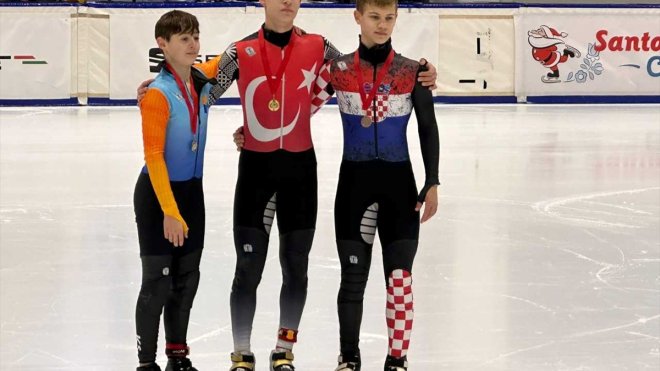 Milli sürat patenci İlyas Karadağ, Macaristan'da 4 altın madalya kazandı