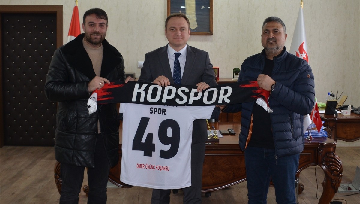 Bulanık Kopspor Başkanı Yasin Temel, Kaymakam Koşansu'yu ziyaret etti
