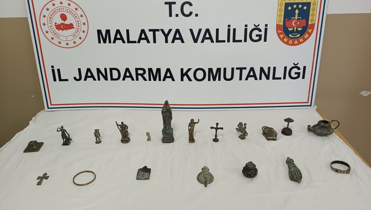 Malatya'da tarihi eser operasyonunda bir şüpheli yakalandı