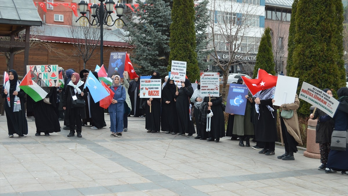 Erzurum'da hekim ve sağlıkçılar 75 haftadır Gazze için yürüyor