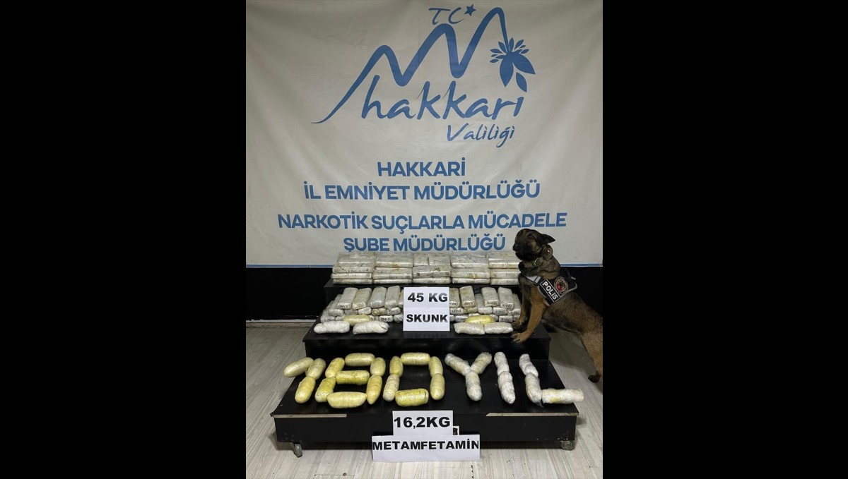 Hakkari'de tırın dorsesinde 61 kilogram uyuşturucu ele geçirildi