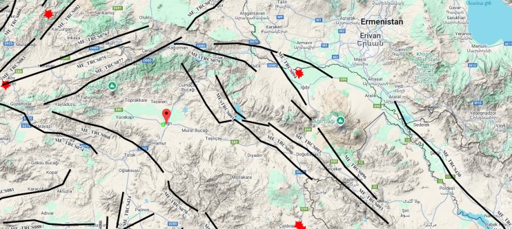 ağrı aktif fay haritası ve 6 üzeri depremler1