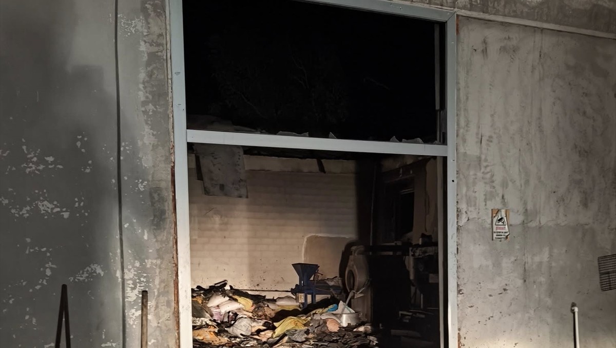 Ağın'da çıkan yangın iki iş yerinde hasara neden oldu