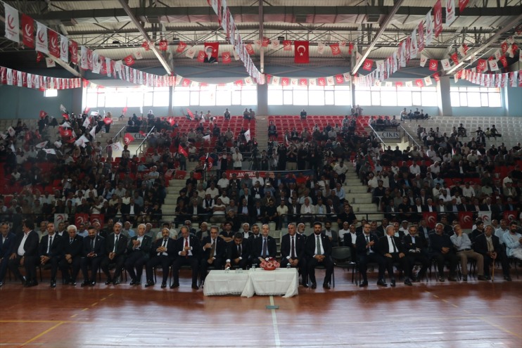 Başkanı Refah Partisi Erbakan, Genel katıldı Yeniden ilçe kongresine Ağrı
