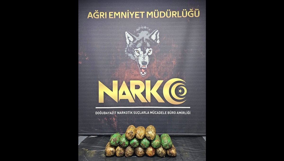 Ağrı'da bir tırın dorsesinde 18 kilo 550 gram uyuşturucu ele geçirildi