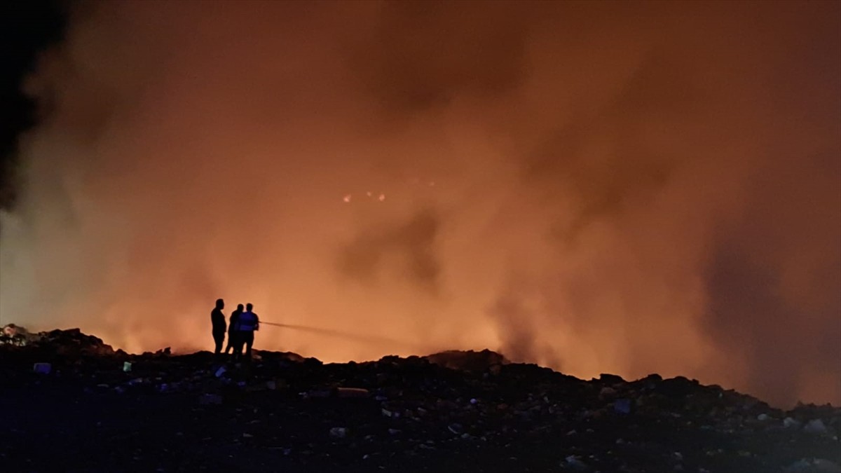 Bingöl'de çöp dökme alanında başlayıp dağlık alana sıçrayan yangın söndürüldü
