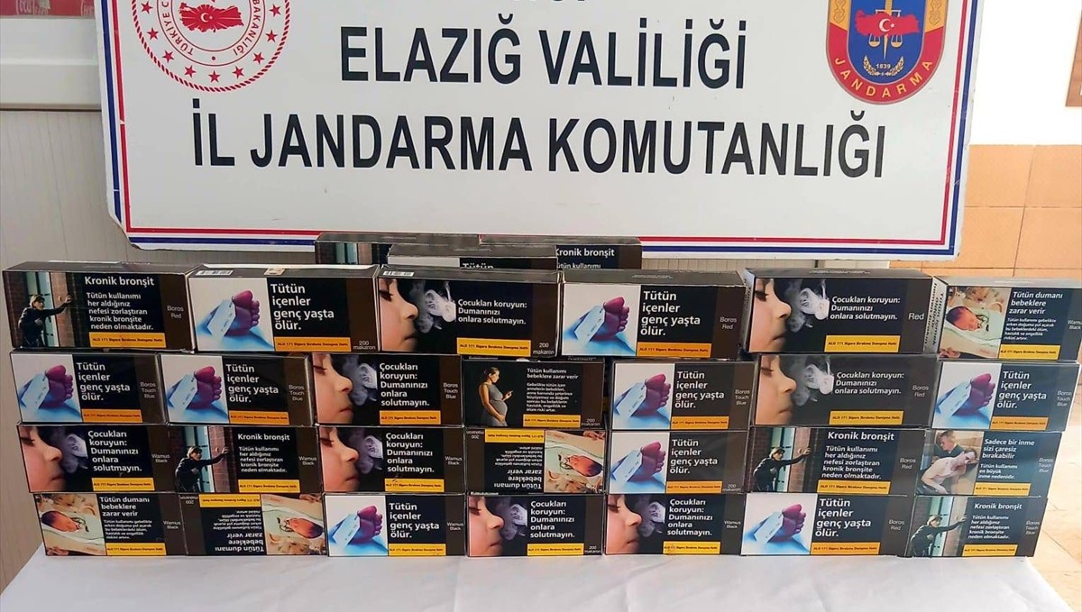 Elazığ'da kaçak sigara operasyonunda 3 şüpheli yakalandı