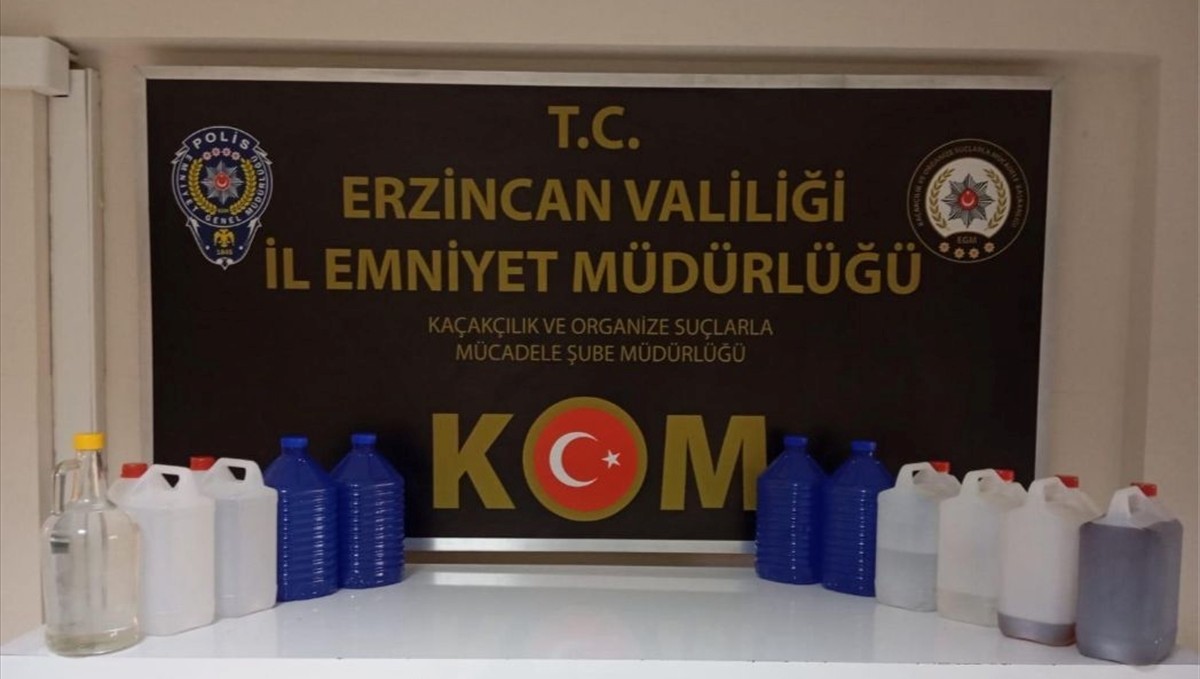 Erzincan'da sahte içki operasyonunda 1 şüpheli gözaltına alındı