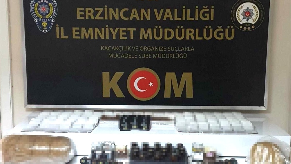 Erzincan'da tütün ve sigara kaçakçılığı operasyonunda 2 şüpheli yakalandı