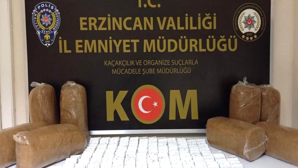 Erzincan'da tütün ve sigara kaçakçılığı operasyonunda bir zanlı yakalandı