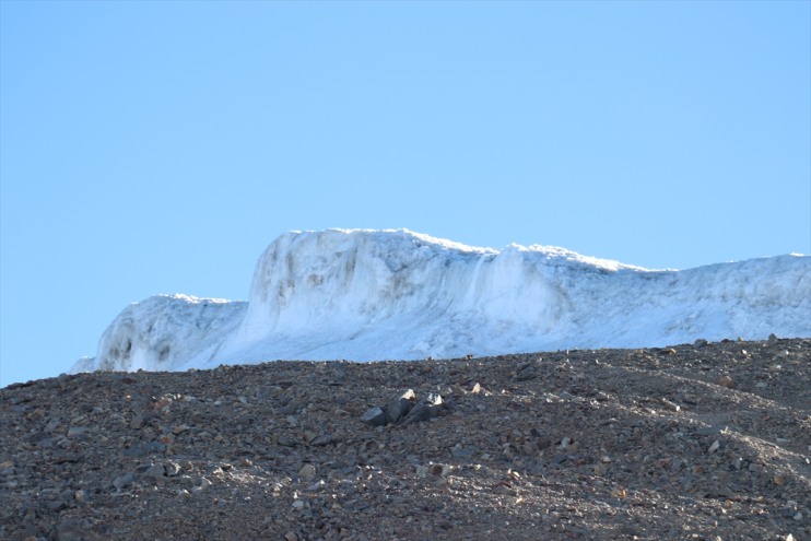buzullar ısınmanın zirvesindeki küçülüyor etkisiyle Ağrı Küresel Dağı