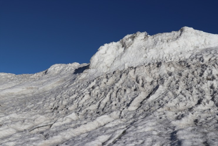 etkisiyle buzullar Küresel küçülüyor Ağrı zirvesindeki Dağı