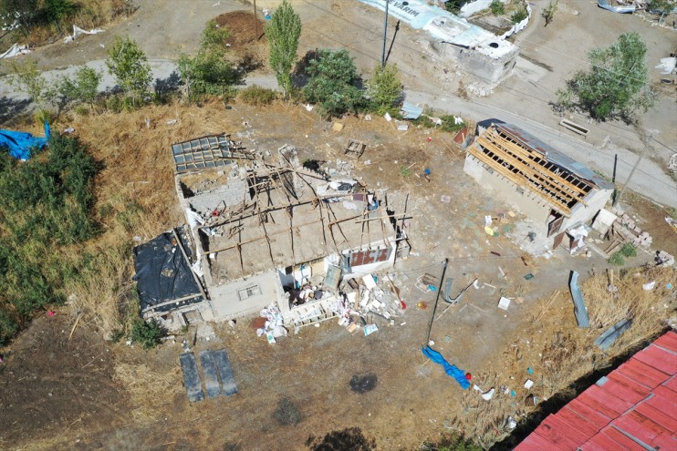  köy fırtınadan görüntülendi hortum ve dronla Ağrı