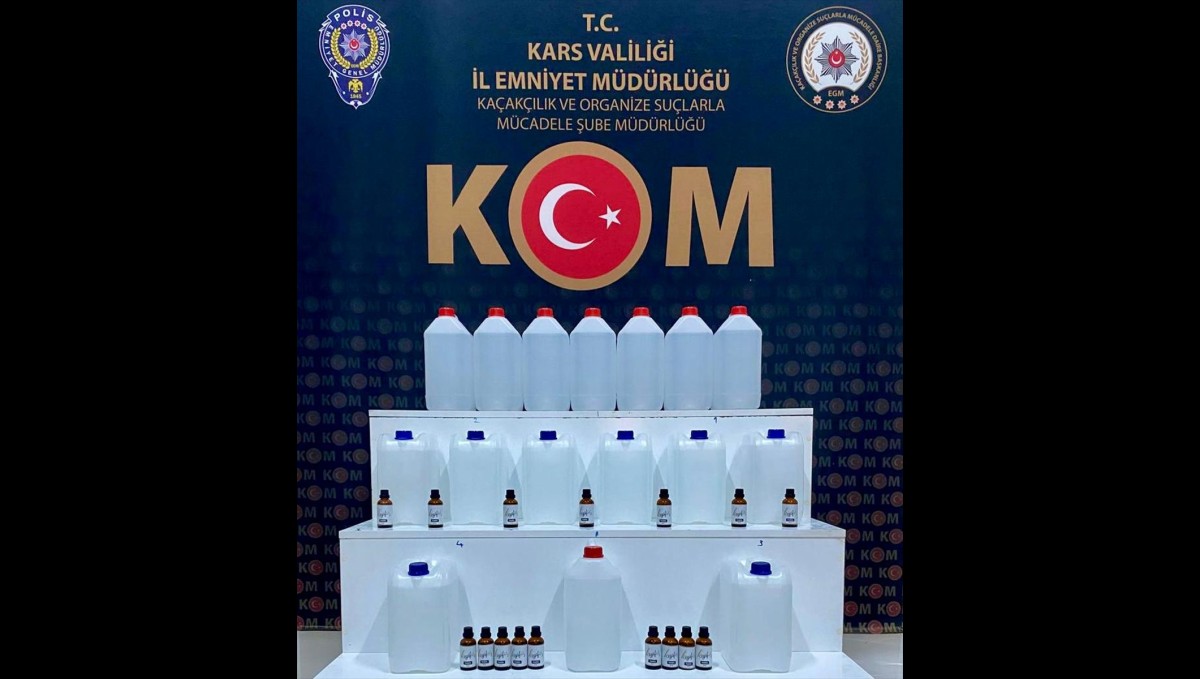 Kars'ta sahte içki operasyonunda 14 şüpheli yakalandı