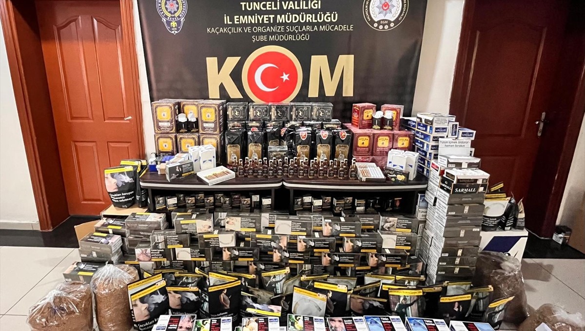 Tunceli'de kaçak tütün operasyonu