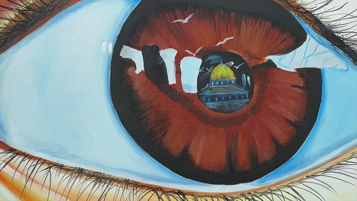 Van'da "Gazze" temalı resim sergisi açıldı