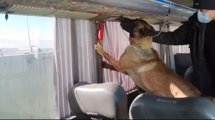 8 uyuşturucu tüplerinin içinde otobüsteki kilogram yangın ele Ağrı