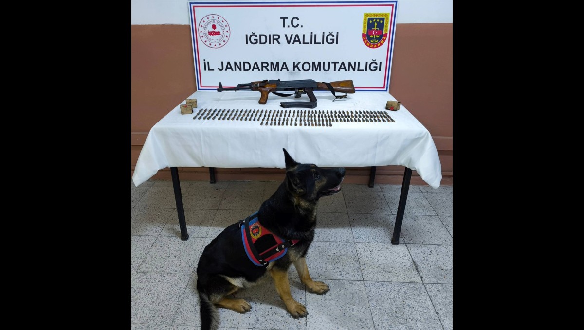 Iğdır'da kaleşnikof tüfek ve mermilerle yakalanan şüpheli gözaltına alındı