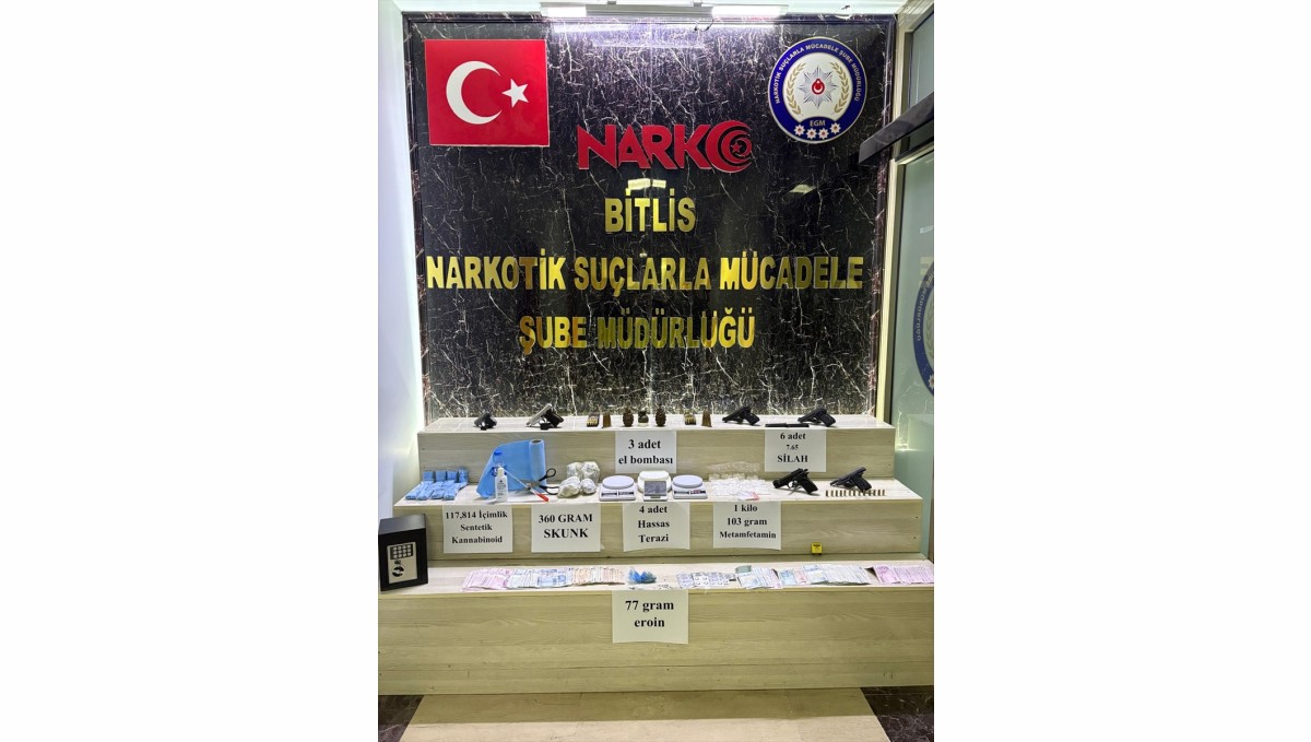 Bitlis'te uyuşturucu operasyonunda yakalanan şüphelilerden 27'si tutuklandı