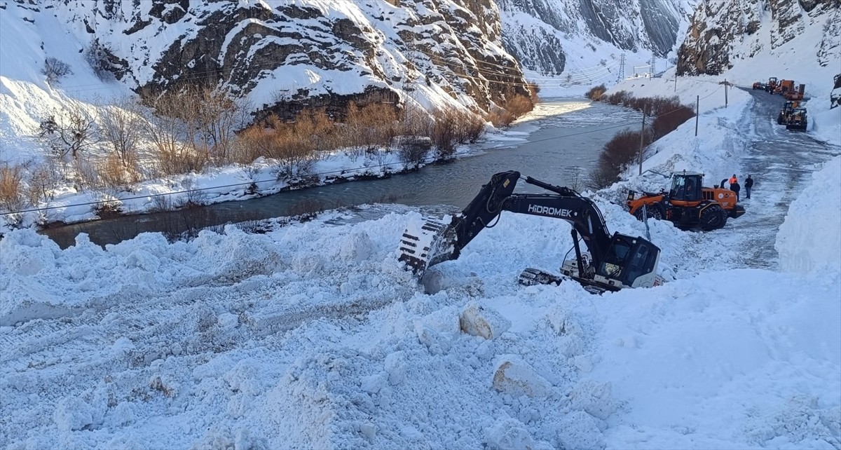 Çığ nedeniyle kapanan Hakkari-Van kara yolu açıldı