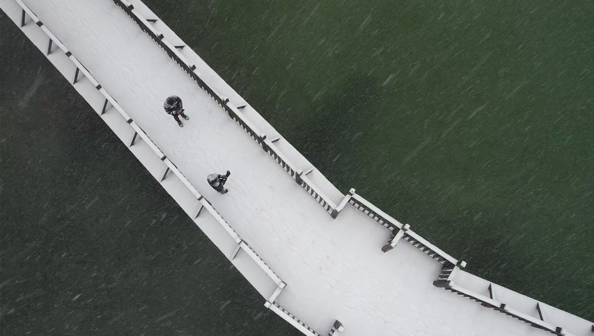Malatya'daki Turgut Özal Tabiat Parkı beyaza büründü