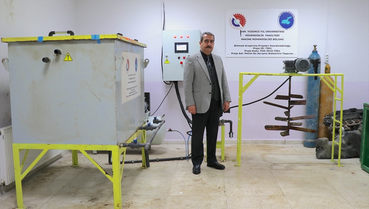 Van'da petrol-su karışımını düşük enerjiyle ayrıştıran sistemin patenti alındı