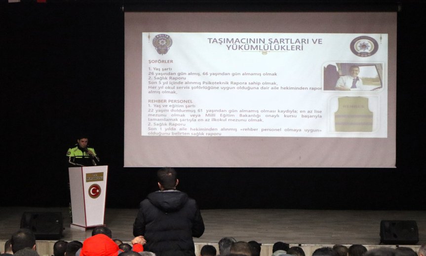 Ağr Okul Servis Sürücülerine Trafik Mevzuatı ve Güvenlik Eğitimi 2