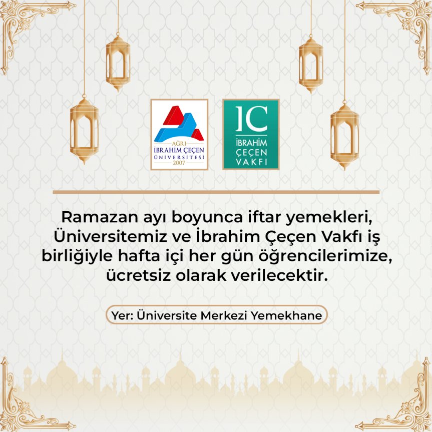 Ağrı İbrahim Çeçen Üniversitesi Ramazan