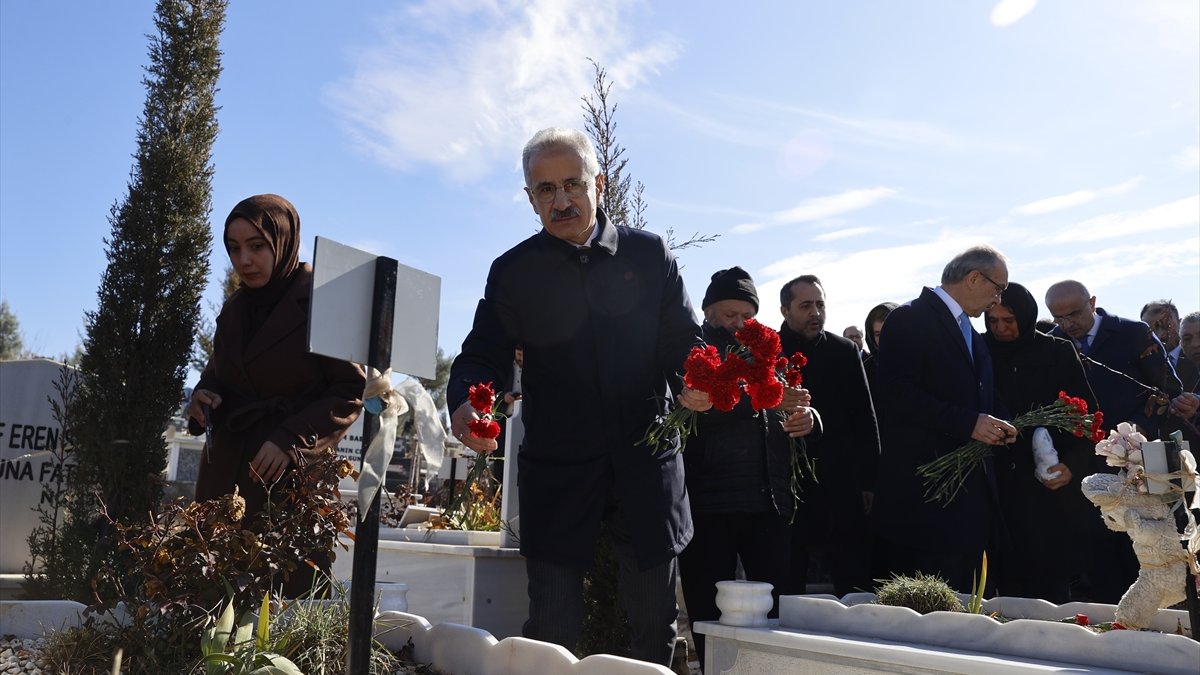 Bakan Uraloğlu, Malatya'da depremlerde hayatını kaybedenlerin kabirlerini ziyaret etti