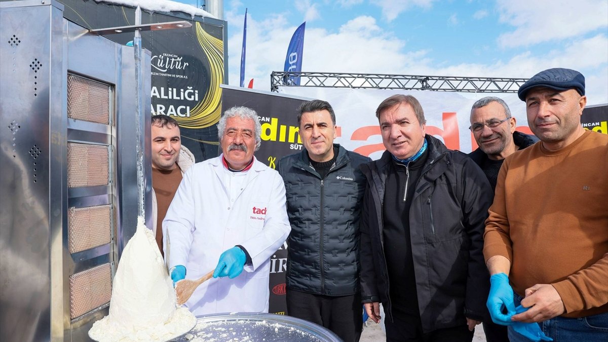 Ergan Dağı Kayak Merkezi'nde vatandaşlara tulum döner ikram edildi