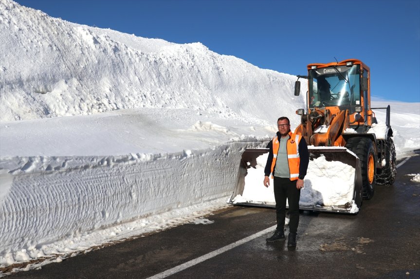ediyor mücadele yükseklikteki metrelerce kaplanları, Ağrı-Kağızman kara yolunda karla Kar 6