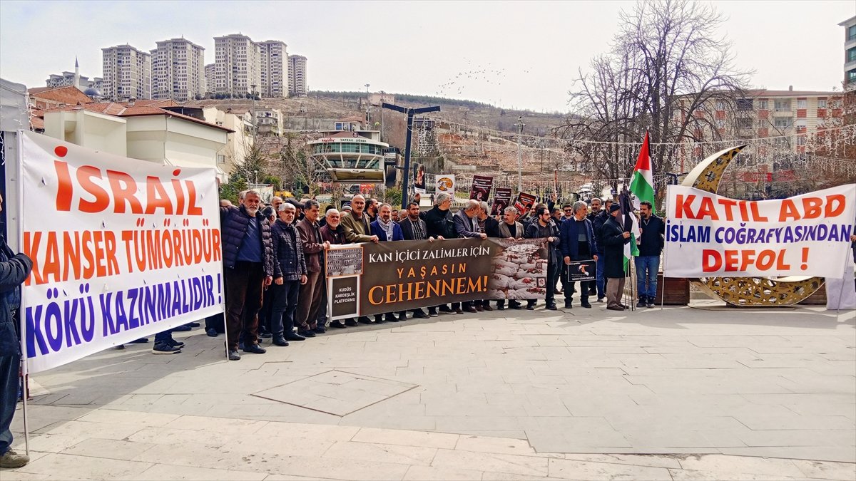 ABD ve İsrail'in İran'a saldırısı Malatya'da protesto edildi