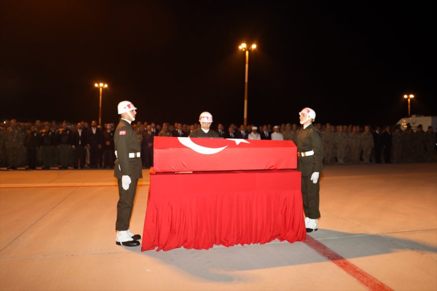 tören şehit olan askeri için kazasında Ağrı