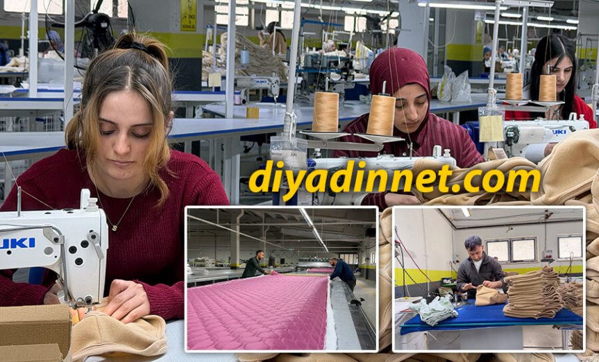 Ağrı Doğubayazıt'taki tekstil fabrikasında bebek ve çocuk giyim ürünleri dünya pazarları için hazırlanıyor.