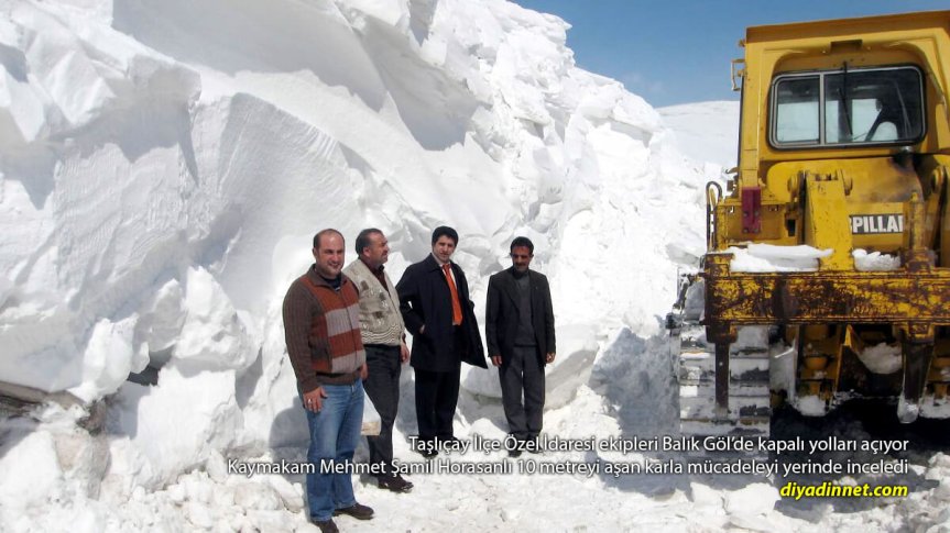 Kaymakam Mehmet Şamil Horasanlı karla mücadele ekiplerini ziyaret etti